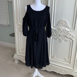 Adrianna Papell cold shoulder sleeve dress